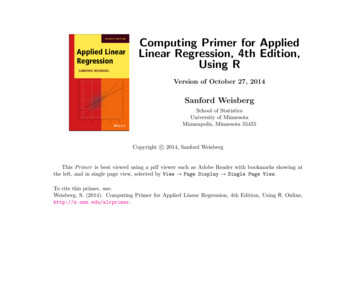 Computing Primer For Applied Linear Regression, 4th .