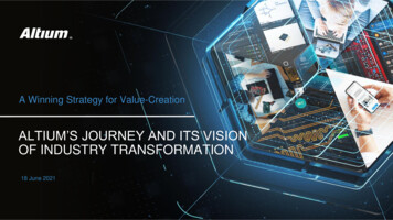 ALTIUM’S JOURNEY AND ITS VISION OF INDUSTRY 
