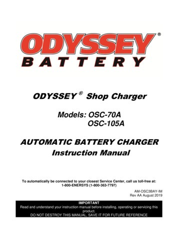 Automatic Battery Charger, Instruction Manual - EnerSys