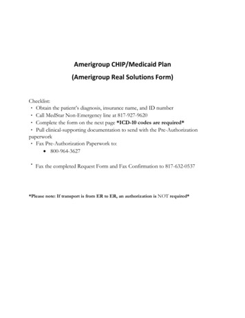 Amerigroup CHIP/Medicaid Plan (Amerigroup Real 