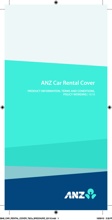 ANZ Car Rental Cover Terms And Conditions
