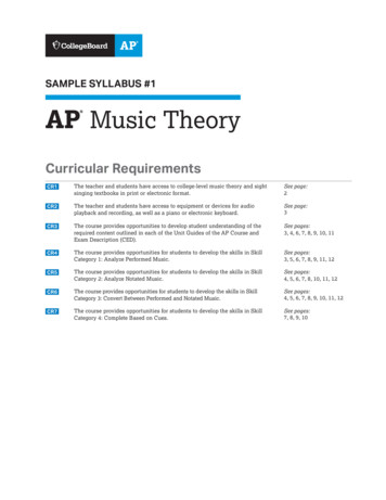 AP Music Theory - AP Central