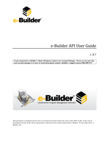 E-Builder API User Guide