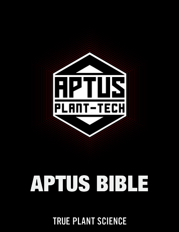 APTUS BIBLE - APTUS Plant Tech