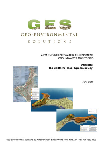 Arm End Reuse Water Assessment Groundwater Monitoring
