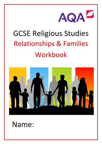 AQA Relationships And Families Workbook