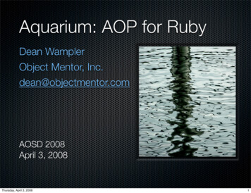 Aquarium: AOP For Ruby - GitHub Pages