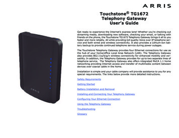 Touchstone TG1672 Telephony Gateway User’s Guide