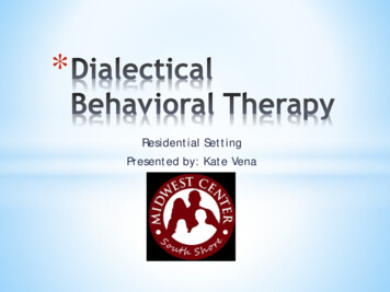 Dialectical Behavioral Therapy - Cigna