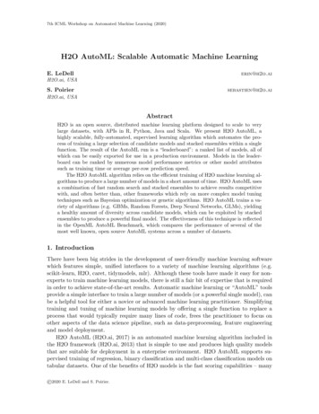 H2O AutoML: Scalable Automatic Machine Learning