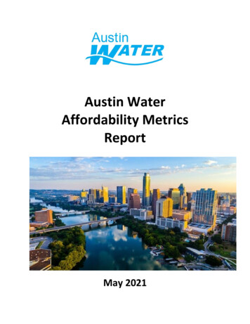 Austin Water Affordability Metrics Report