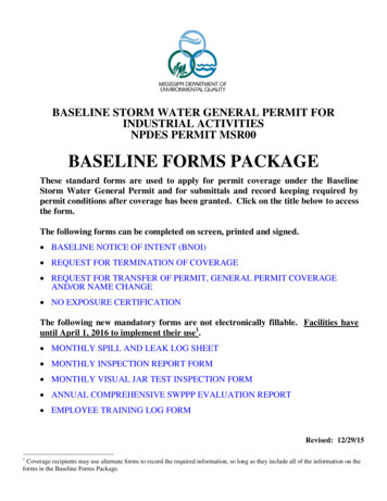 Baseline Forms Package - Mdeq