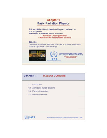 Chapter 1 Basic Radiation Physics - IRSN