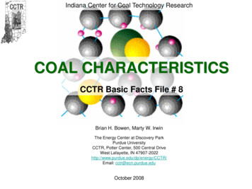COAL CHARACTERISTICS - Purdue University