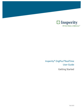 Insperity OrgPlus RealTime User Guide