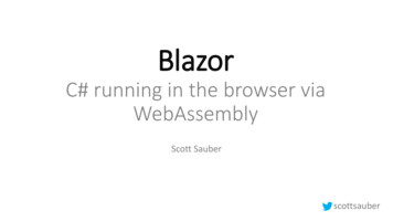 Blazor: C# Running In The Browser Via WebAssembly