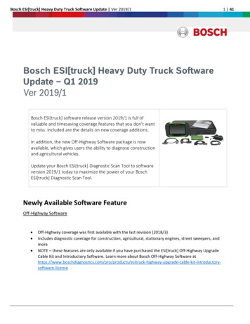 Bosch ESI[truck] Heavy Duty Truck Software Update – Q1 .