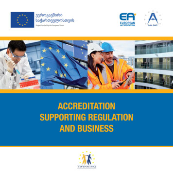 Accreditation Supporting Regulation And Business