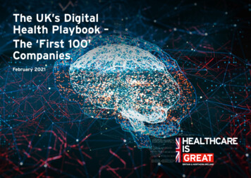 The UK’s Digital Health Playbook – The ‘First 100’ Companies