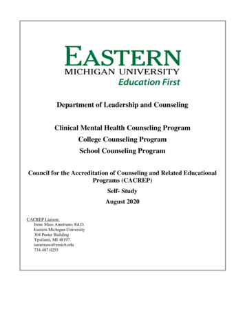 Department Of Leadership And Counseling Clinical Mental Health .