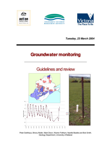 Groundwater Monitoring - Ccmaknowledgebase.vic.gov.au