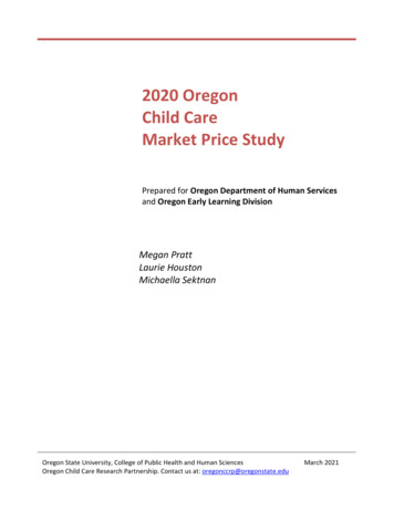 2020 Oregon Child Care Market Price Study