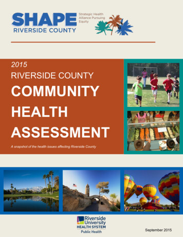 RIVERSIDE COUNTY COMMUNITY HEALTH ASSESSMENT