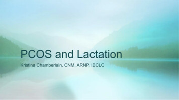 PCOS And Lactation - MIDWIVES' ASSOCIATION OF 