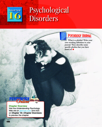 [Unlocked] Chapter 16: Psychological Disorders