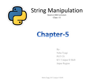 String Manipulation Based On CBSE Curriculum Class -11