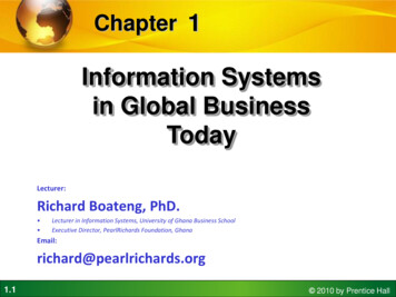 Information Systems In Global Business Today