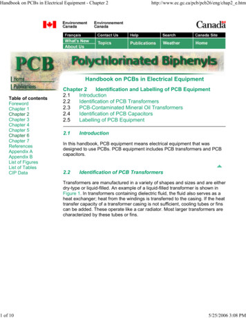 Handbook On PCBs In Electrical Equipment - Chapter 2
