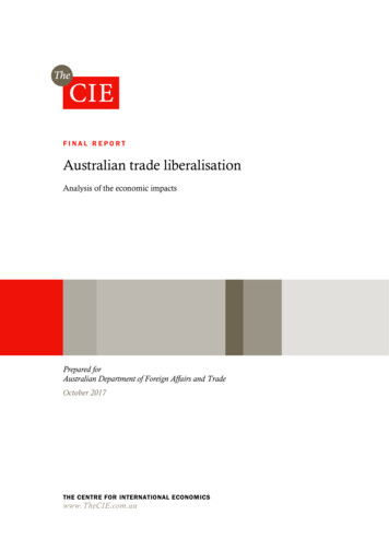 F I N A L R E P O R T Australian Trade Liberalisation