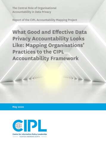 What Good And Effective Data Privacy Accountability Looks Like: Mapping .