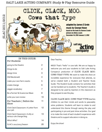 CLICK, CLACK, MOO: Cows That Type - Salt Lake Acting Company