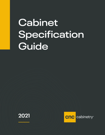 Cabinet Speciﬁcation Guide