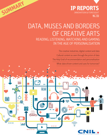 No. 03 DATA, MUSES AND BORDERS OF CREATIVE ARTS - CNIL
