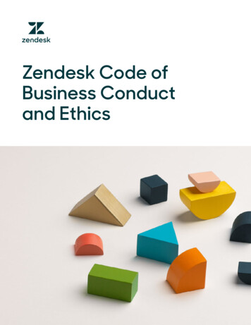 Zendesk Code Of Business Conduct And Ethics