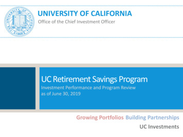 Office Of The Chief Investment Officer - UCOP