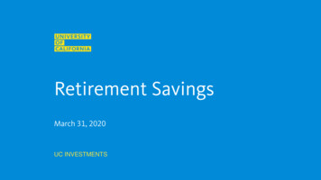 Retirement Savings - UCOP