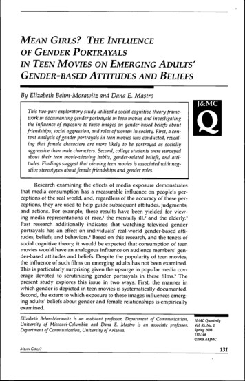MEAN GIRLS? THE INFLUENCE OF GENDER PORTRAYALS IN 