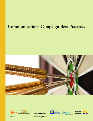 Communications Campaign Best Practices - Advancement Project