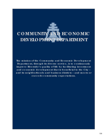 Community Economic Development - Riverside, Ca