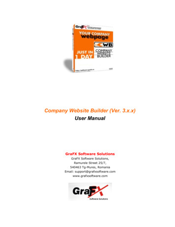 Company Website Builder User Guide - GraFX Software