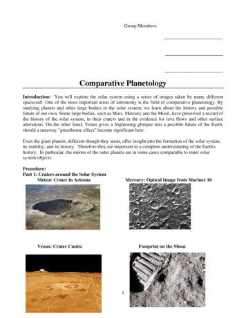 Comparative Planetology - Austin Peay State University
