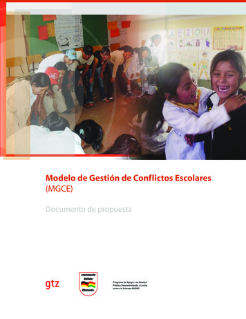 Modelo De Gestión De Conflictos Escolares (MGCE) - BIVICA