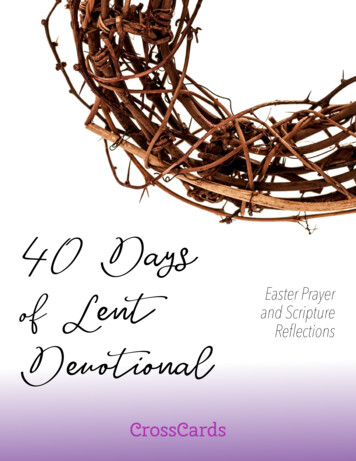 40 Days Of Lent And Scripture Easter Prayer Reflections .