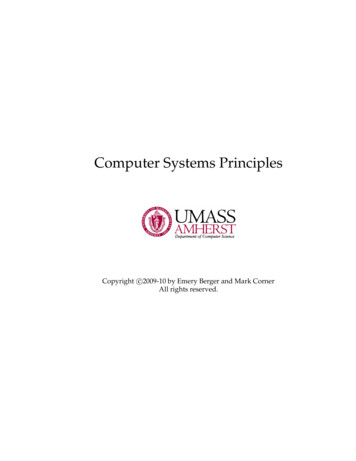 Computer Systems Principles - College Of Information .