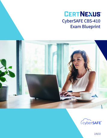 CyberSAFE CBS-410 Exam Blueprint - CertNexus