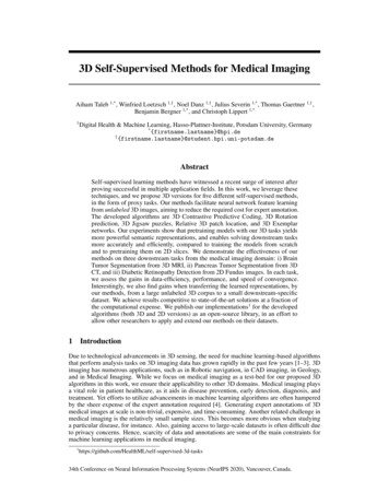3D Self-Supervised Methods For Medical Imaging